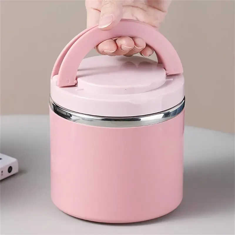 Thermos à soupe avec boîte à lunch isotherme en acier inoxydable, boîte bento pour aliments chauds et froids avec poignée 5