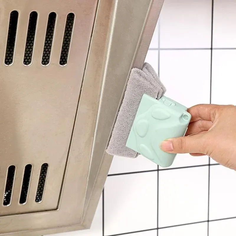 Outil de nettoyage pour rainures de fenêtre avec chiffon, brosse polyvalente pour cuisine et vitres 5