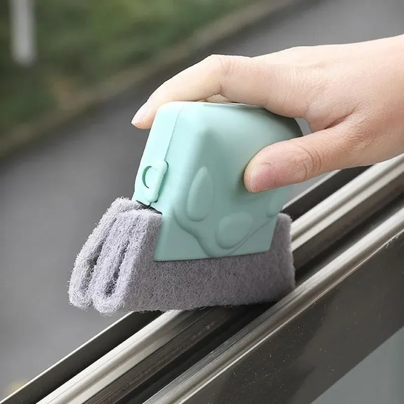 Brosse de nettoyage pour rainures de fenêtre, prise en main