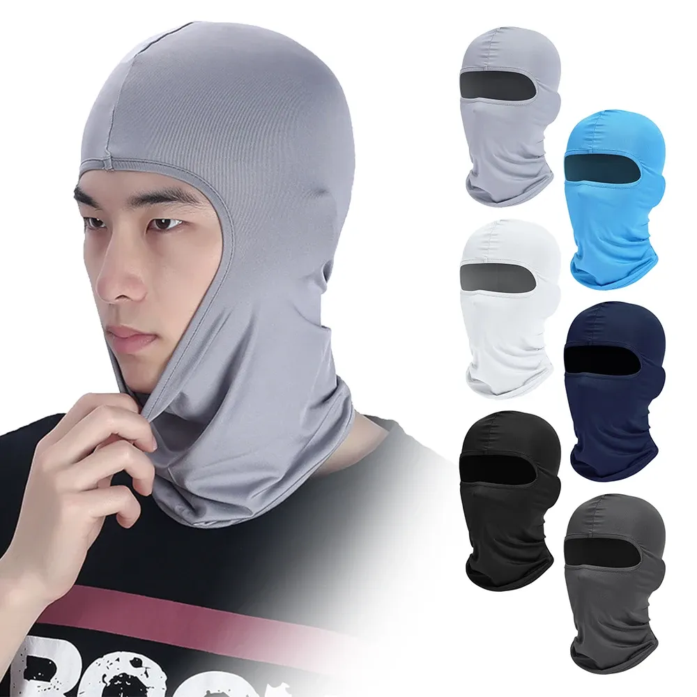 Cagoule de cyclisme en soie glacée anti-UV, respirante et coupe-vent, pour homme et femme - Image 1