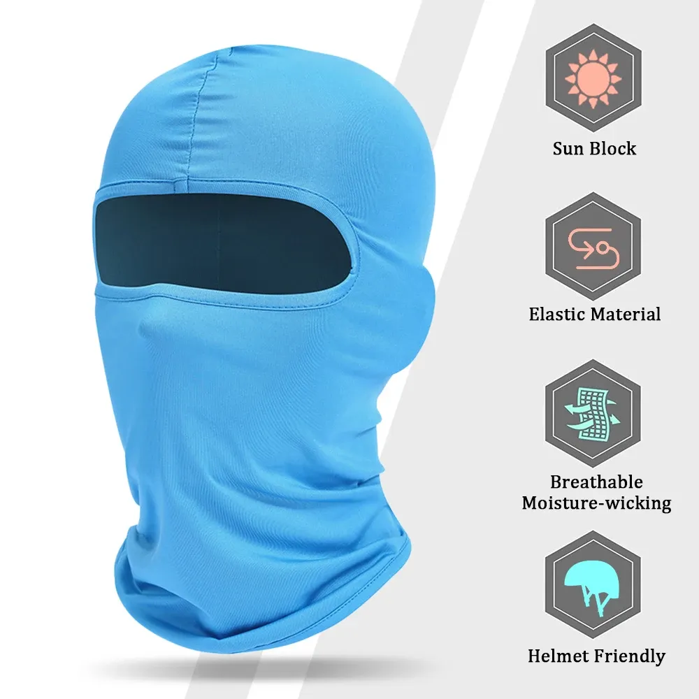 Cagoule de cyclisme en soie glacée anti-UV, respirante et coupe-vent, pour homme et femme 2