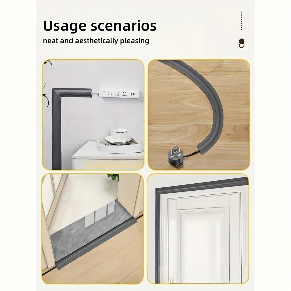 Gaine de protection pour câbles en PVC auto-adhésive, résistante à l'usure, pour une organisation flexible des fils au bureau 4