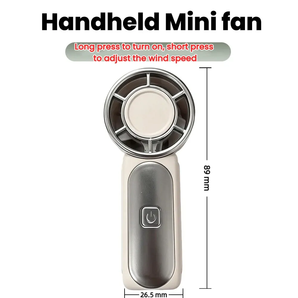 Mini ventilateur portatif rechargeable USB-C à 5 vitesses pour l'extérieur, la maison et le bureau 6