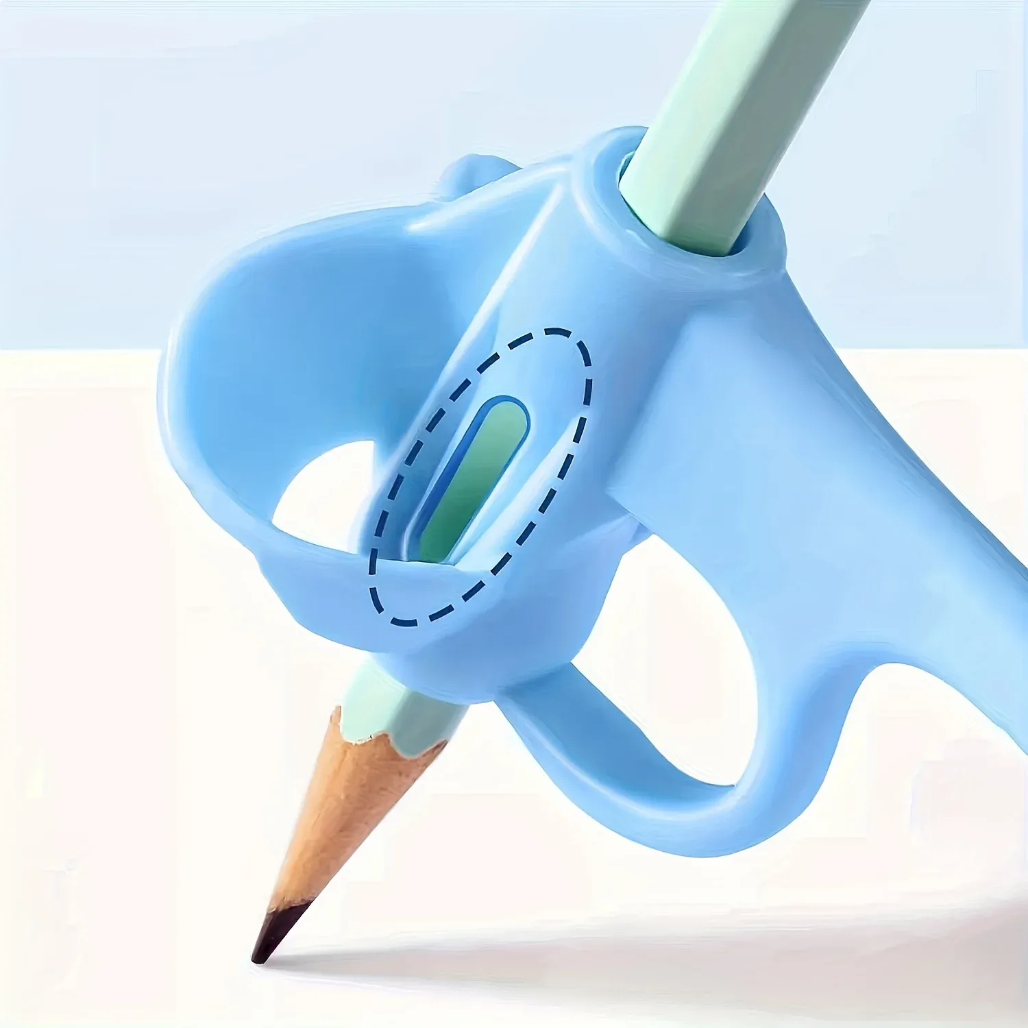 Correcteur de poignée de stylo en silicone en situation
