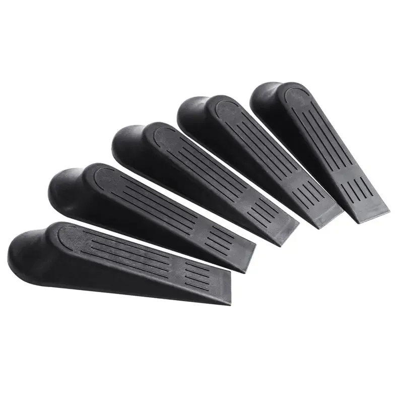 Lot de 5 butoirs de porte domestiques : protection anti-collision et bloqueurs coulissants robustes pour maintenir les portes ouvertes 2