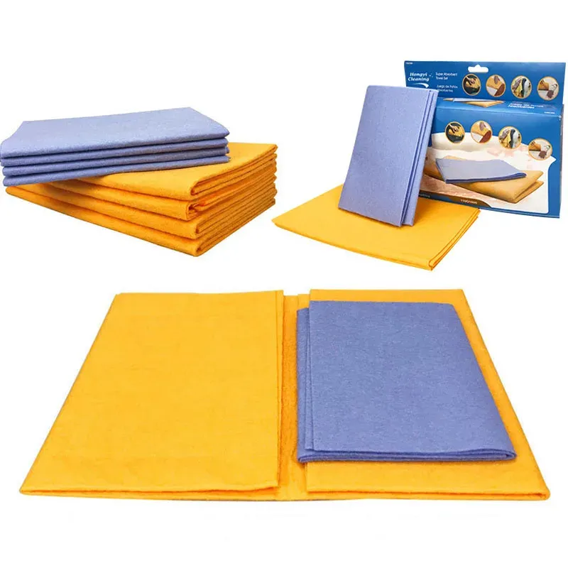 2/8/10 chiffons en microfibre ultra-absorbants réutilisables, lavette de nettoyage non tissée pour voiture, cuisine et salle de bain 2