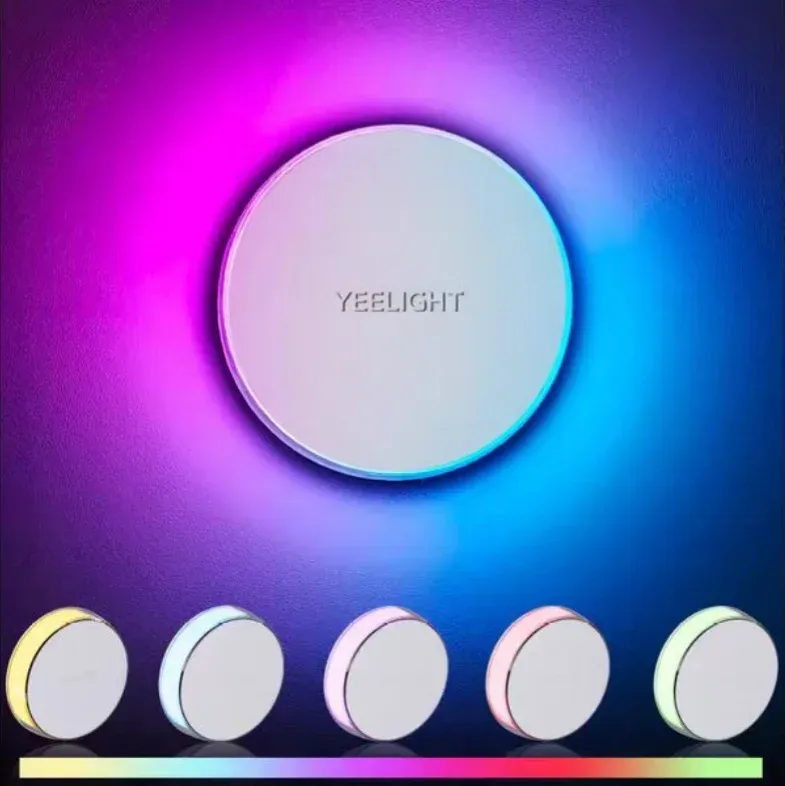 Yeelight – Veilleuse couleur à détection de mouvement, lumière d'ambiance RGB avec double capteur de mouvement et de luminosité, idéale pour couloirs et chevets de type C 2