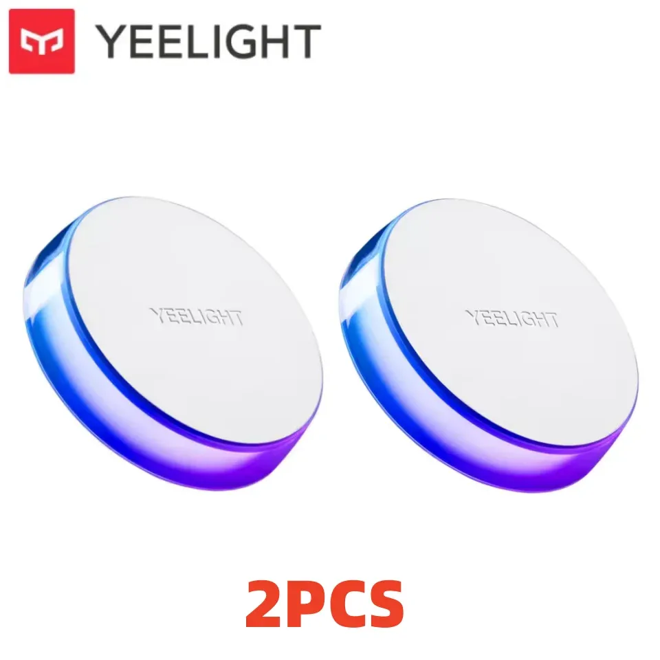 Yeelight – Veilleuse couleur à détection de mouvement, lumière d'ambiance RGB avec double capteur de mouvement et de luminosité, idéale pour couloirs et chevets de type C 8
