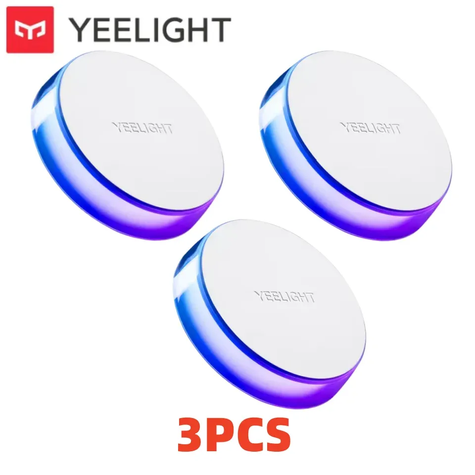 Yeelight – Veilleuse couleur à détection de mouvement, lumière d'ambiance RGB avec double capteur de mouvement et de luminosité, idéale pour couloirs et chevets de type C 9