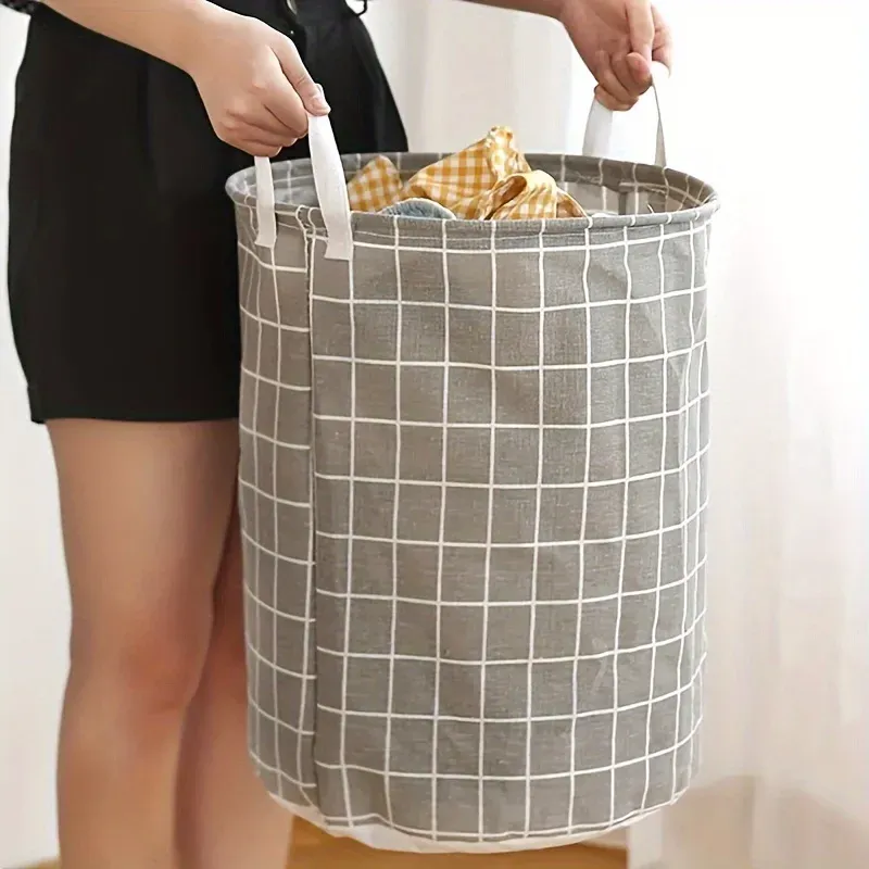 Panier à linge pliable et étanche avec seau de rangement pour jouets - Image 1