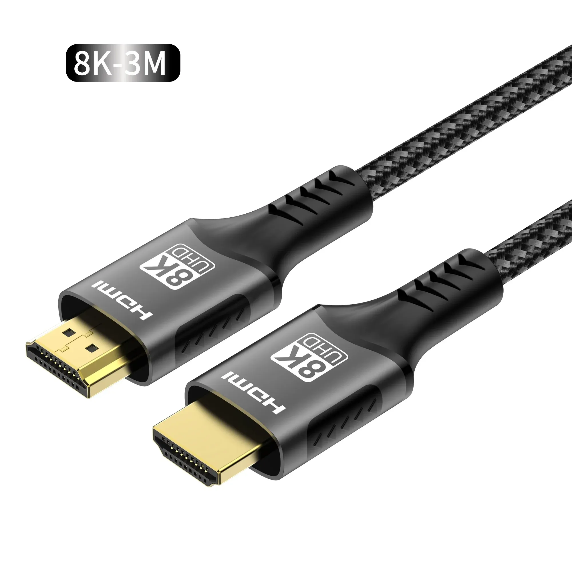 Câble HDMI 2.1 8K, compatible, 8K @ 60Hz, 48 Gbps, ARC, HDCP, HDR, ultra haute vitesse, pour câble vidéo RTX, PC, ordinateur portable, projecteur, TV HD 4K @ 120Hz 8