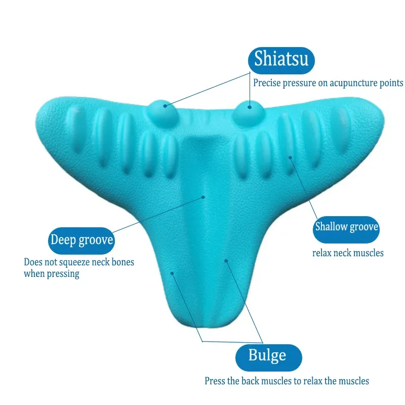 Oreiller de massage cervical, détail des textures