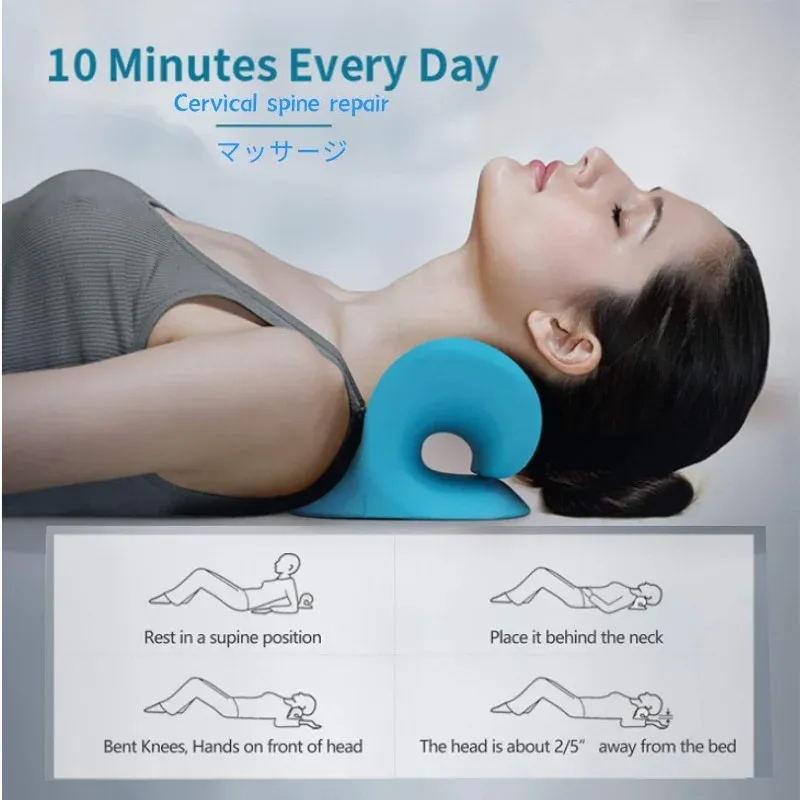 Oreiller de massage cervical, finitions et contours