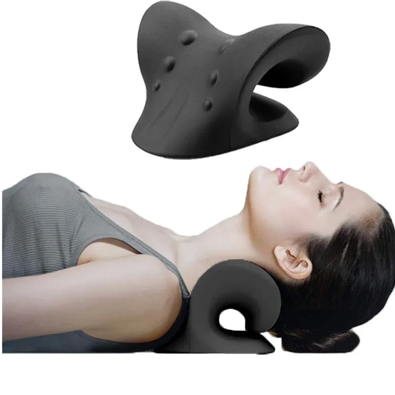 Appareil de traction cervicale extensible pour cou et épaules, oreiller de massage et de correction de la colonne cervicale 10