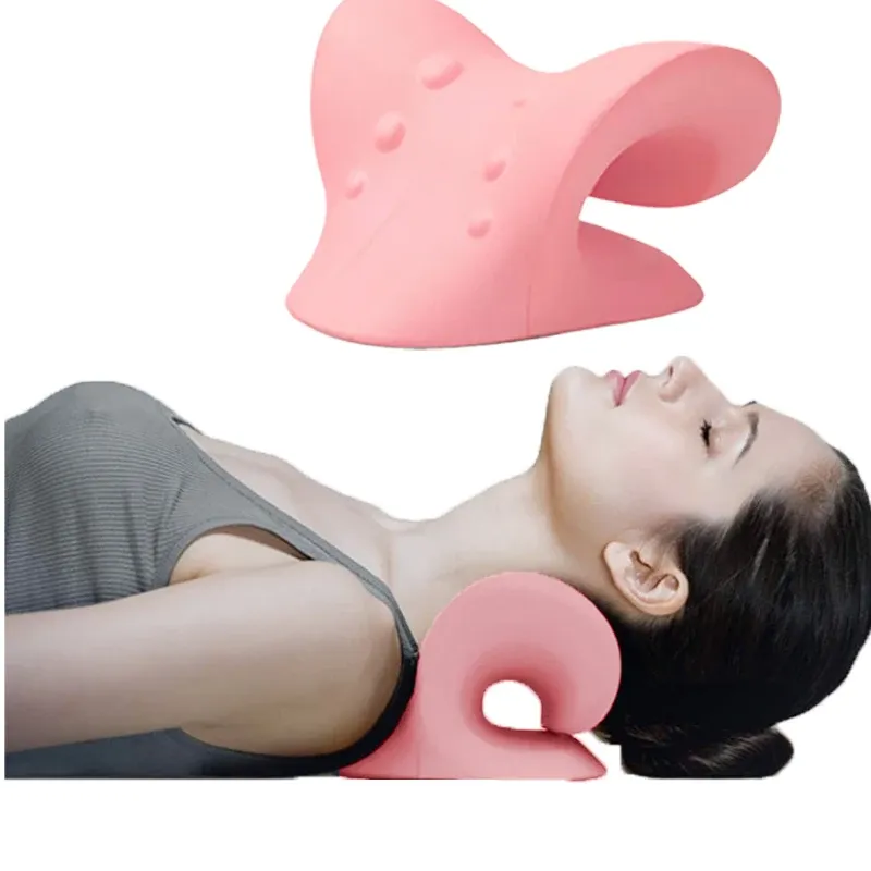 Appareil de traction cervicale extensible pour cou et épaules, oreiller de massage et de correction de la colonne cervicale 11