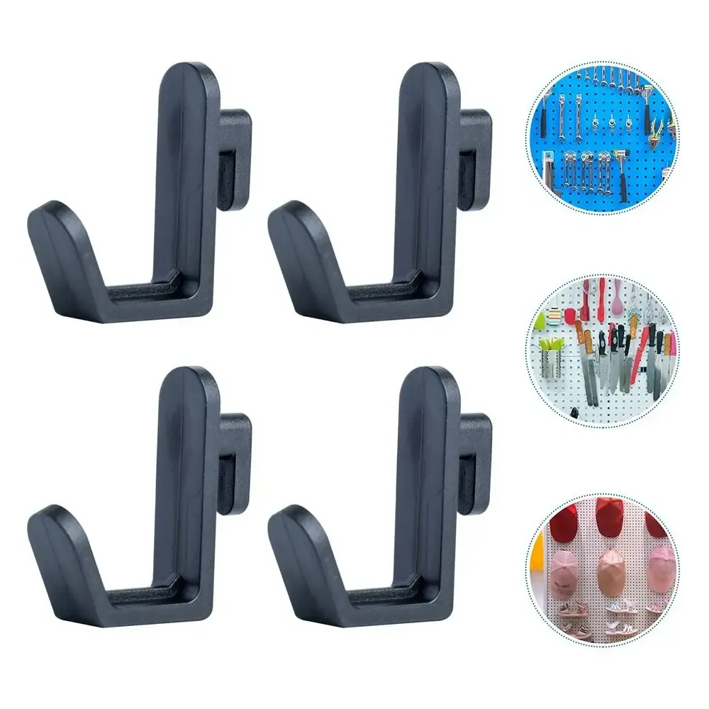 Kit de 10 supports de rangement en forme de J pour panneau perforé, crochets et accessoires de montage mural pour outils et organisation 2