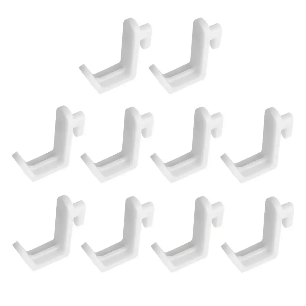 Kit de 10 supports de rangement en forme de J pour panneau perforé, crochets et accessoires de montage mural pour outils et organisation 8