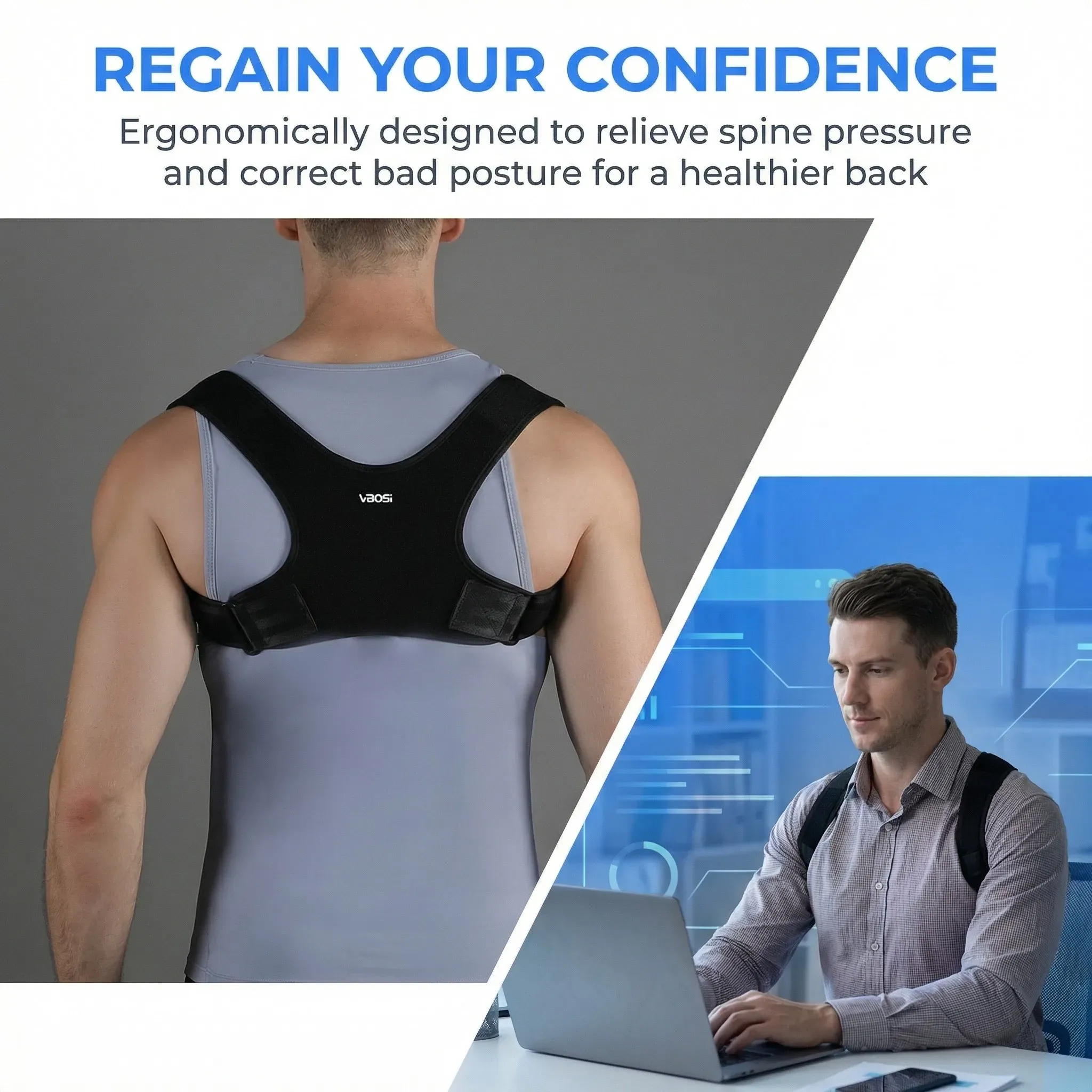 Ceinture de soutien dorsal ajustable pour une meilleure posture 1