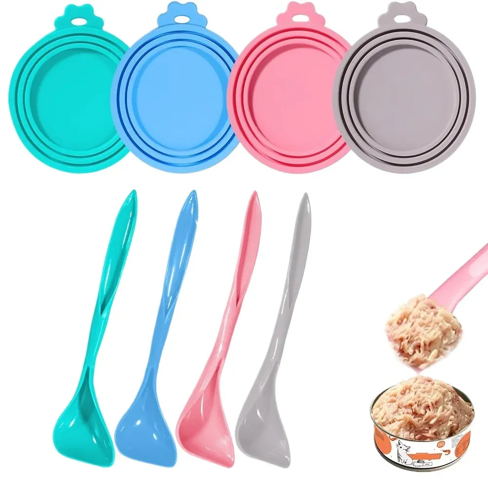 Couvercle universel en silicone pour boîte de conserve pour animaux