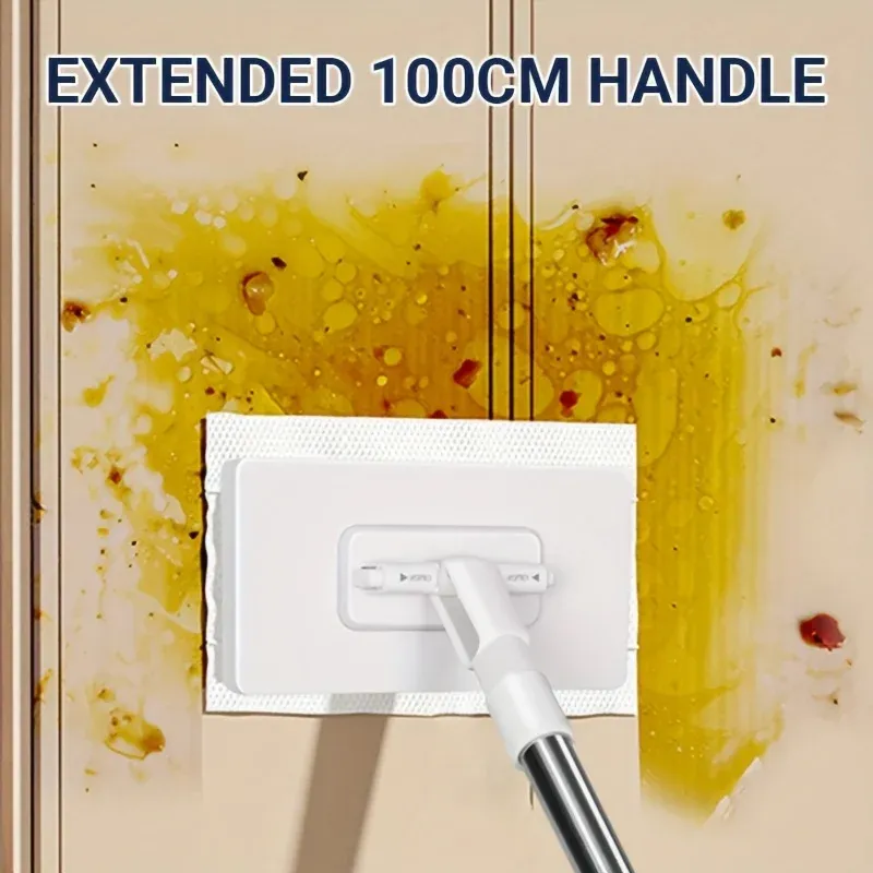 Vadrouille plate compatible avec chiffons de nettoyage standard pour cuisine, salle de bain, sols et vitres 5