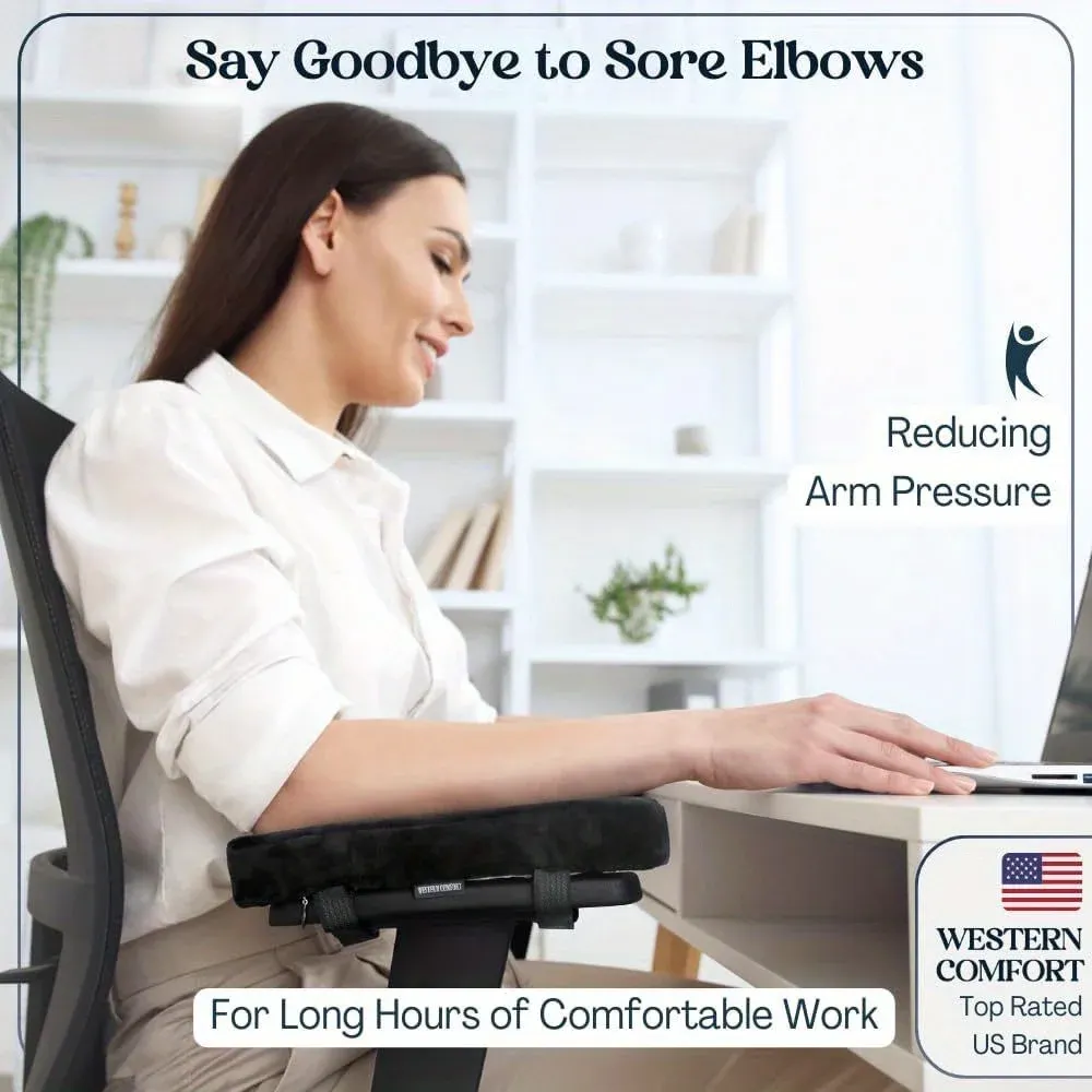 Coussinets d'accoudoir en mousse à mémoire de forme pour chaise de bureau, soutien du coude, housses universelles, 1 pièce 2