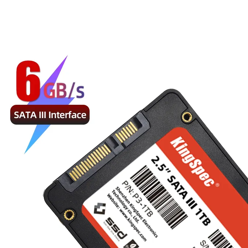 Disque SSD interne 2,5 pouces SATA KingSpec pour ordinateur portable et PC 6