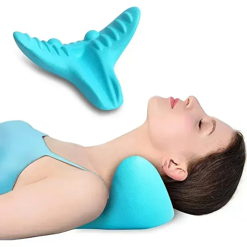 Relaxeur de cou et d'épaules, dispositif de traction cervicale, masseur d'acupression pour le cou, les épaules et le dos, oreiller de massage