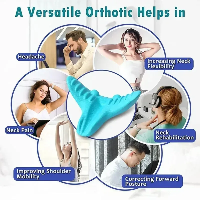 Relaxeur de cou et d'épaules, dispositif de traction cervicale, masseur d'acupression pour le cou, les épaules et le dos, oreiller de massage 5