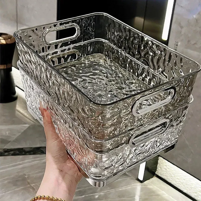Boîte de rangement empilable en acrylique pour produits cosmétiques et de beauté, idéale pour commodes, salles de bain et armoires - Image 1