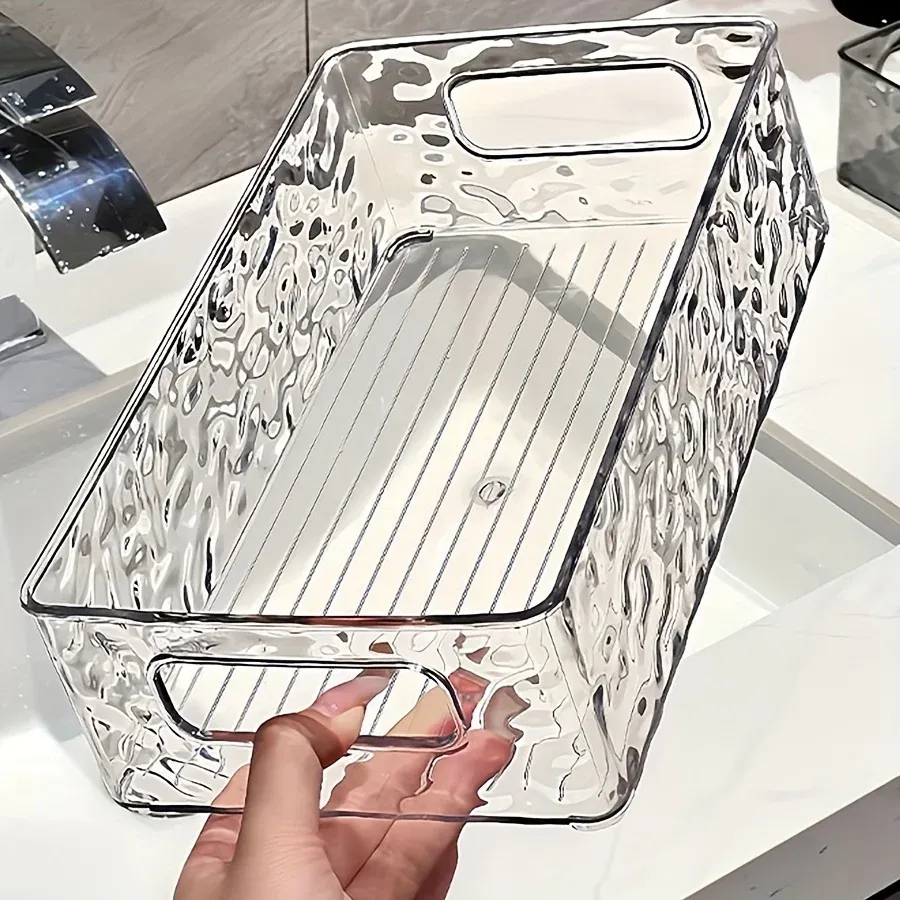 Boîte de rangement empilable en acrylique pour produits cosmétiques et de beauté, idéale pour commodes, salles de bain et armoires 4