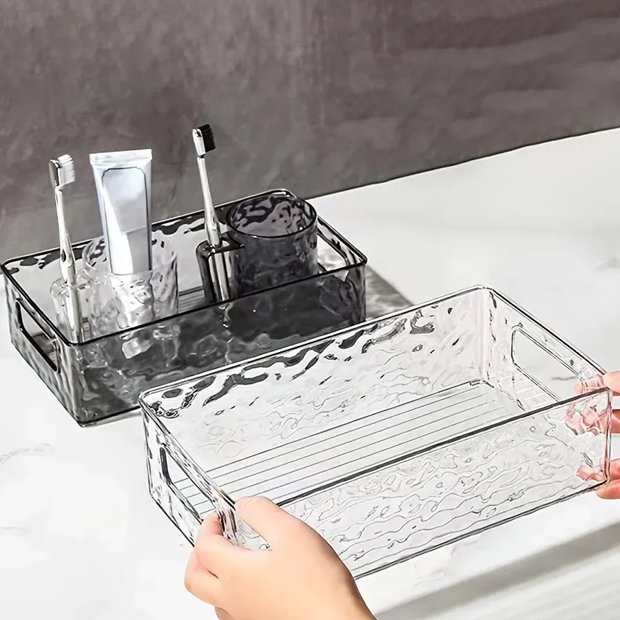 Boîte de rangement empilable en acrylique pour produits cosmétiques et de beauté, idéale pour commodes, salles de bain et armoires 5
