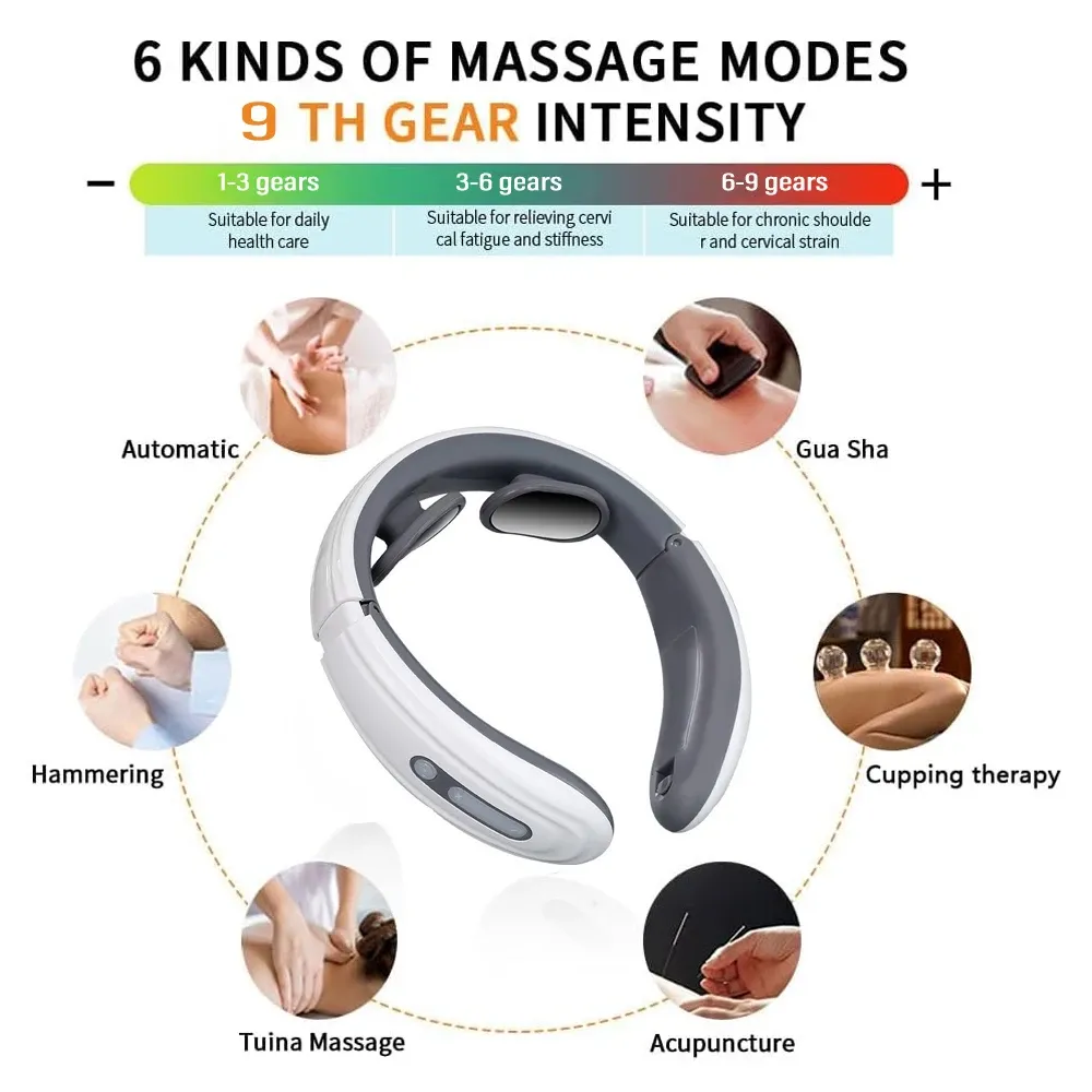 Masseur électrique pour le cou EMS, vue détaillée