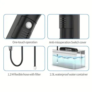 Pulvérisateur de bidet électrique portable, vue rapprochée