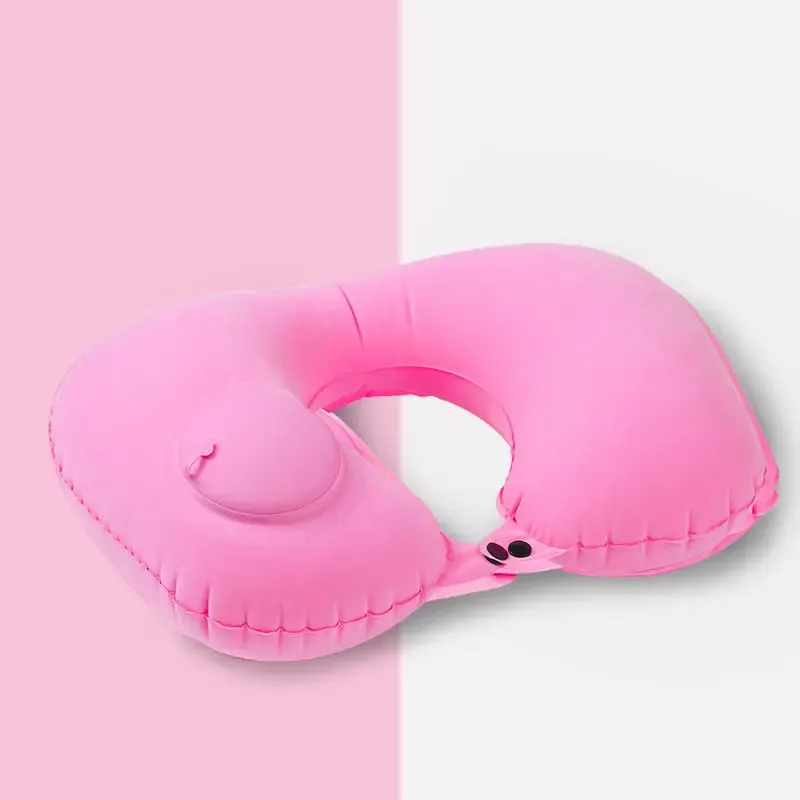 Oreiller gonflable portable en forme de U, pliable et rangeable, idéal pour les voyages d'affaires et le plein air 10