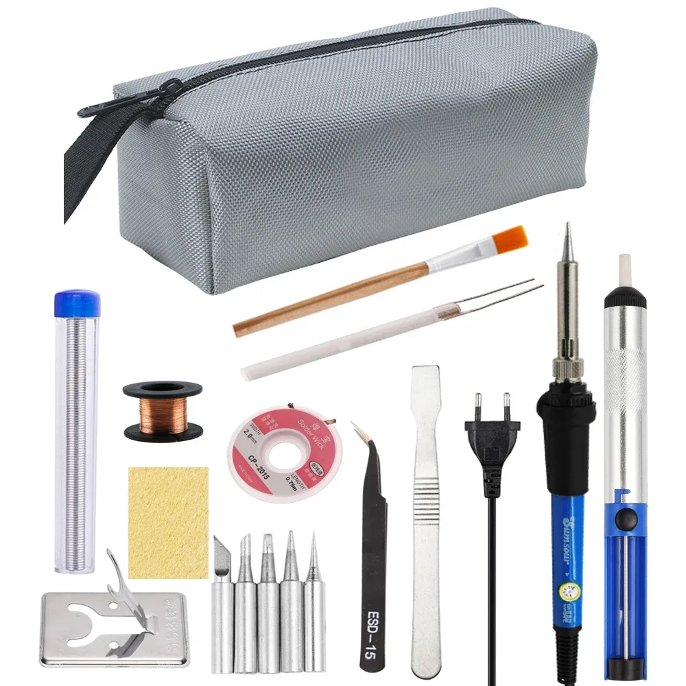 Fer à souder électrique à température réglable avec écran numérique, kit d'outils de réparation électronique et pointes 60 W/80 W 4