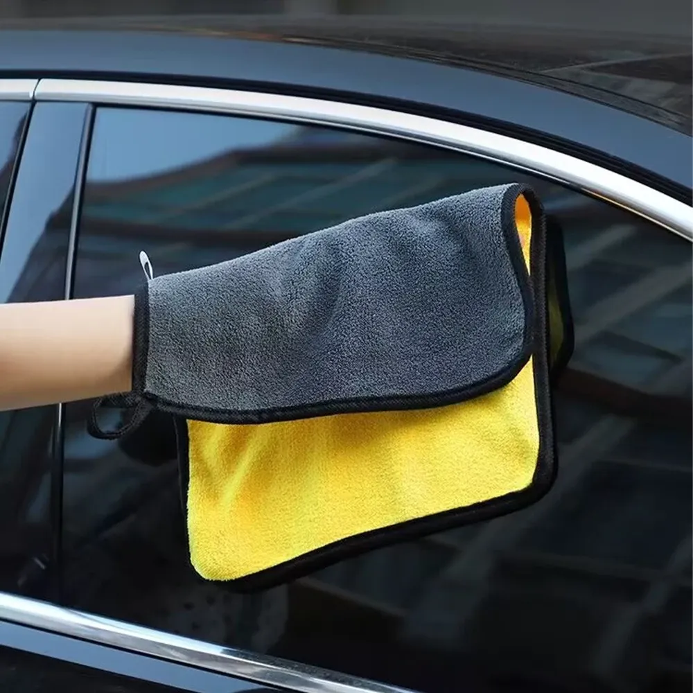 Serviette en microfibre super absorbante pour le lavage et le séchage de voiture - Image 1