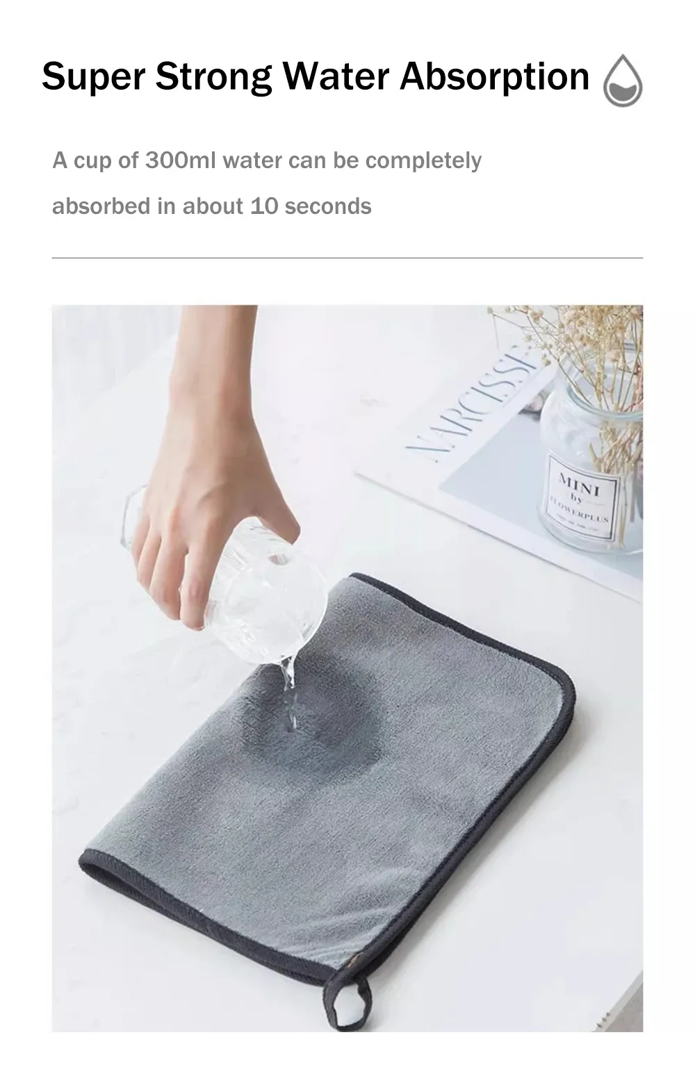Serviette microfibre pour le nettoyage des vitres