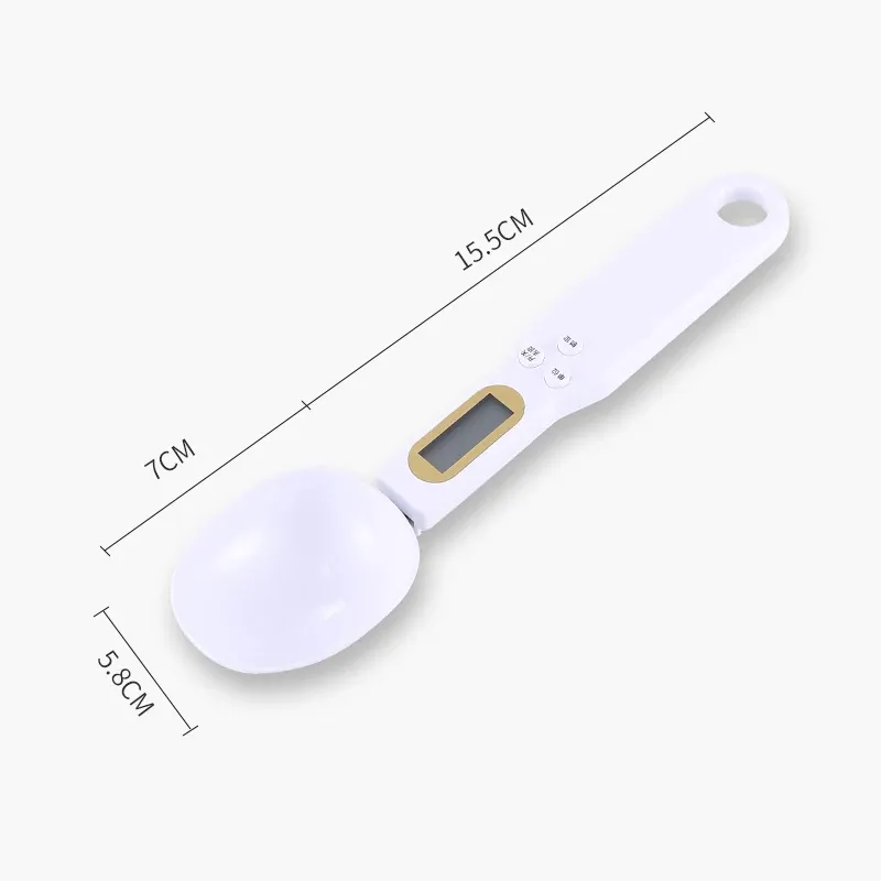 Cuillère doseuse numérique électronique 0,1–500 g, écran LCD, balance alimentaire pour cuisine, farine, lait, café et poudres 6
