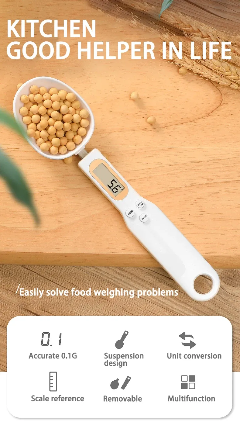 Cuillère à peser en situation de cuisine