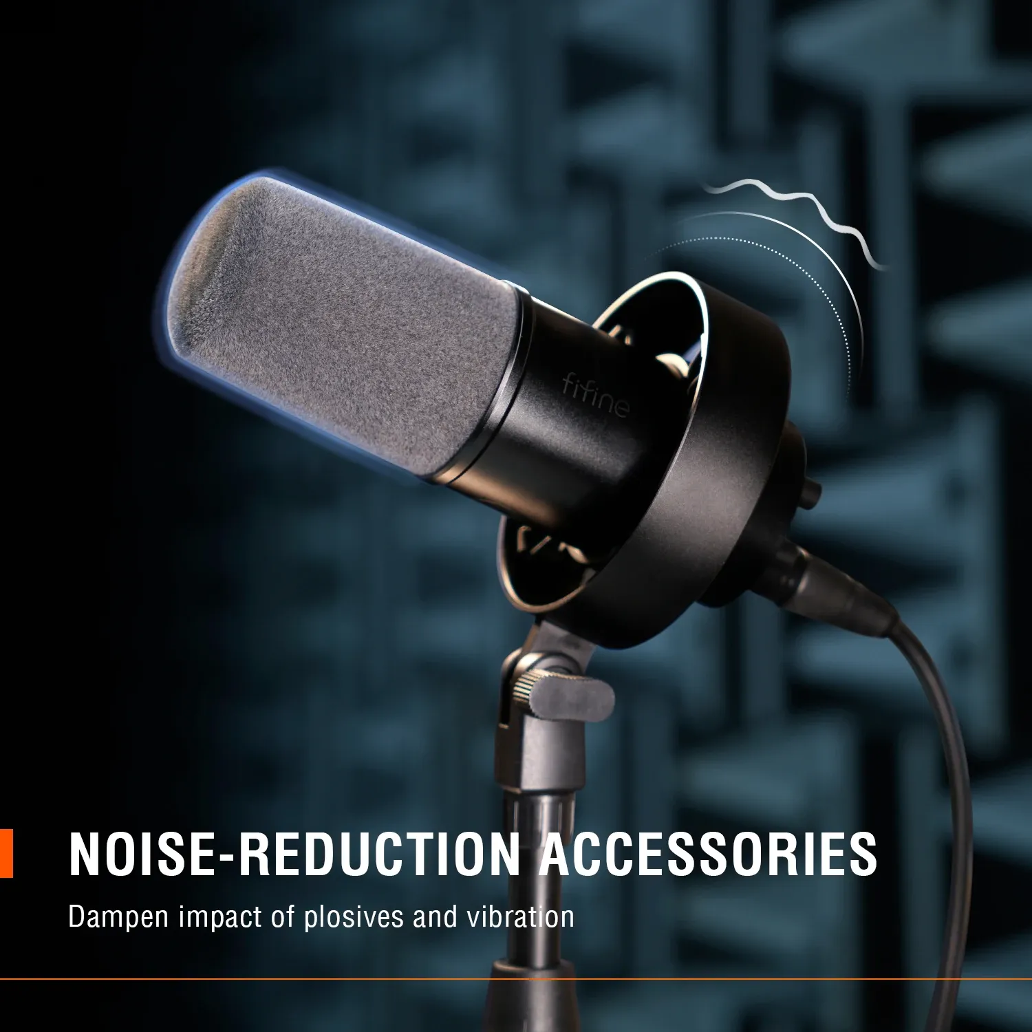 FIFINE K688 – Microphone dynamique USB/XLR avec support antichoc, bouton de sourdine tactile et contrôle du volume, compatible PC et carte son 5
