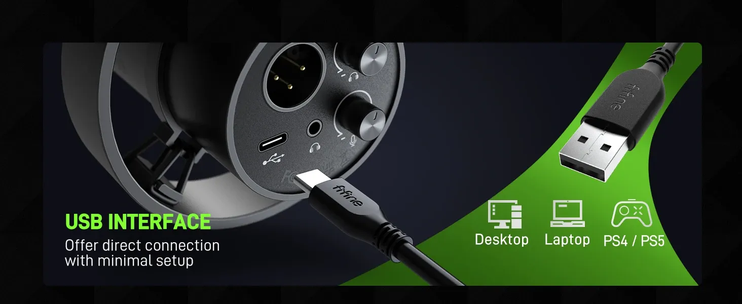 Vue détaillée du microphone FIFINE K688