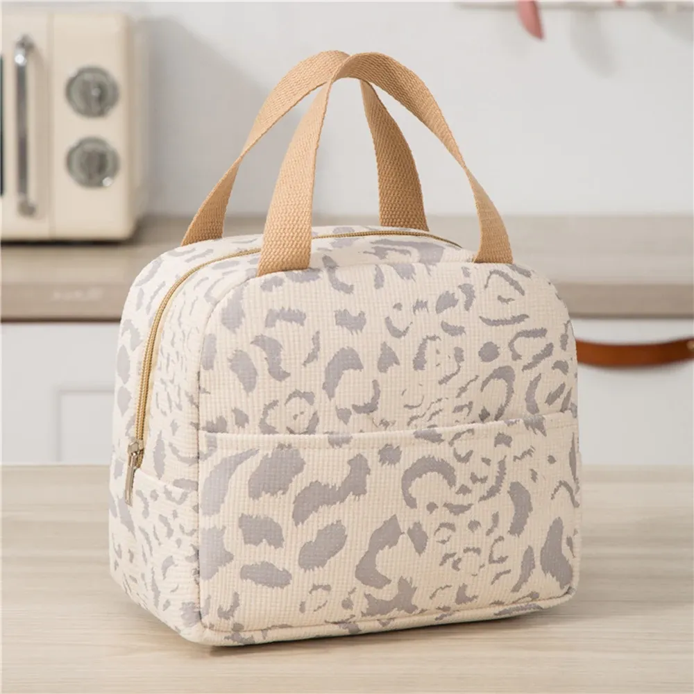 Sac isotherme à motif encre, sac à bento, sac à lunch, sac isotherme de voyage pour glace en plein air, sac de pique-nique, lot de 1 - Image 1