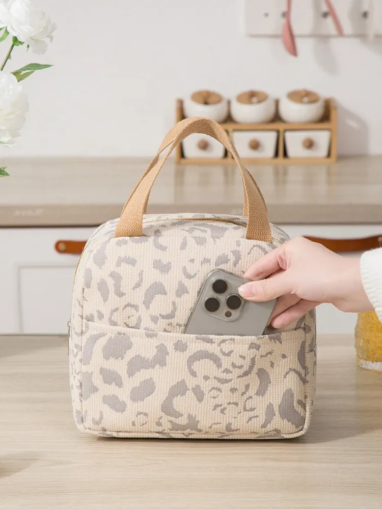Sac isotherme à motif d'encre, présentation finale