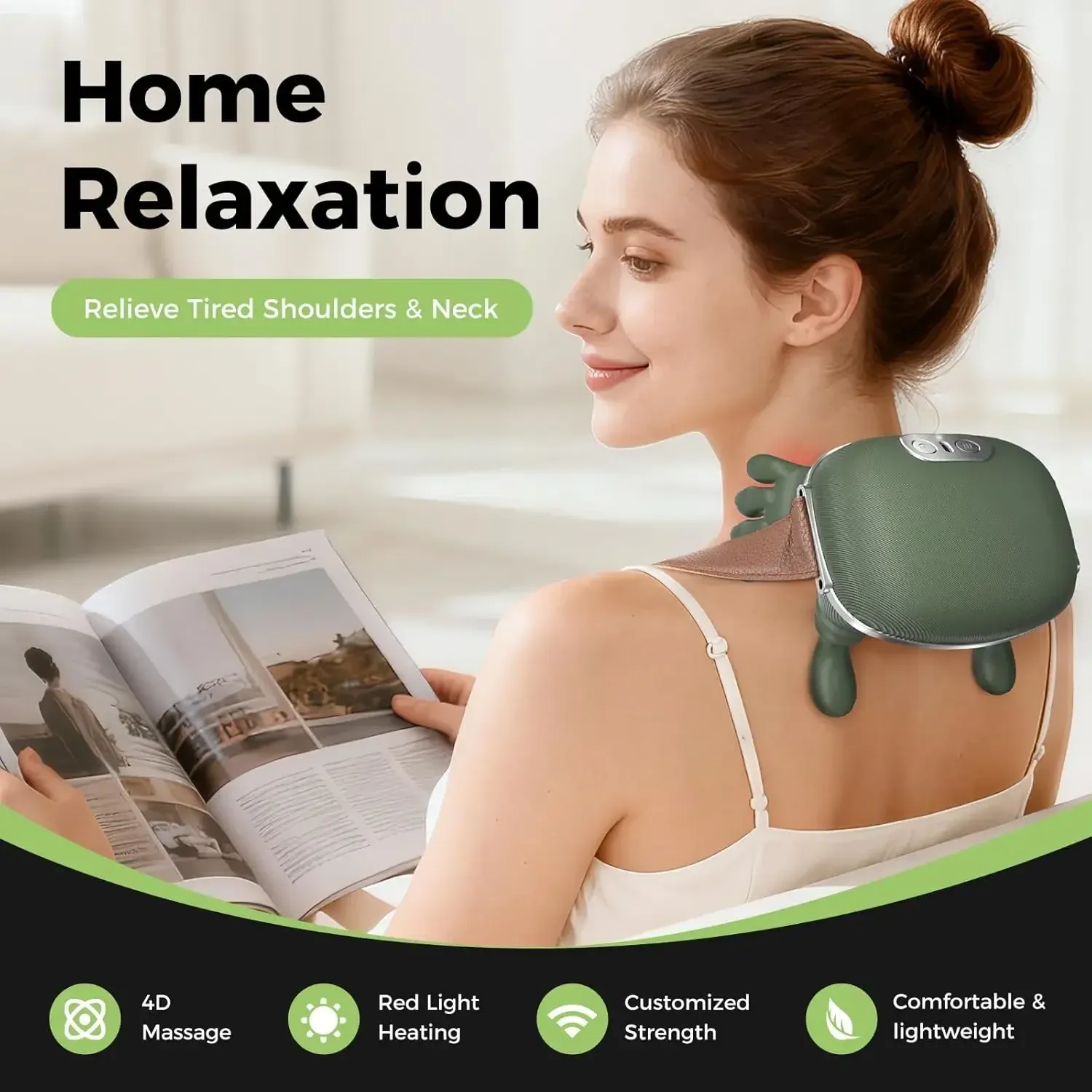 Masseur électrique Shiatsu pour le cou et les épaules, pétrissage en profondeur 2