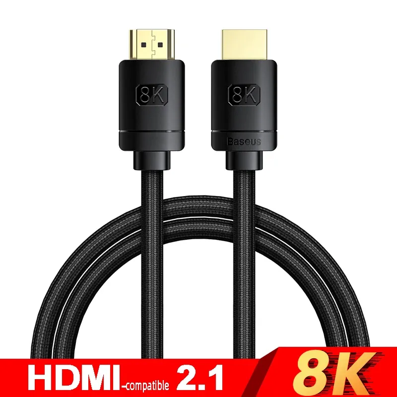 Câble HDMI Baseus 48 Gbps pour Xiaomi Mi Box, PS5, PS4 – Compatible 8K/60Hz, 4K 2.0 et 2.1 7