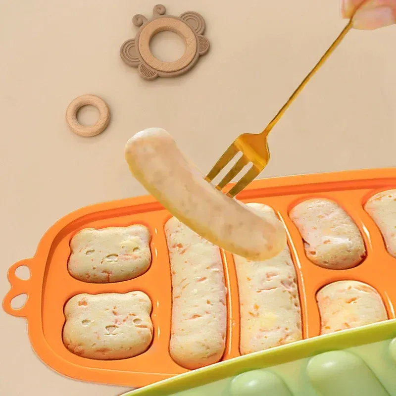 Détail du moule à saucisses en silicone