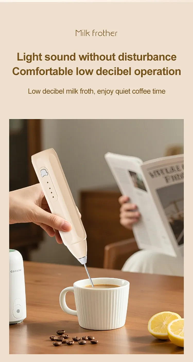 Mousseur à lait compact, usage en cuisine