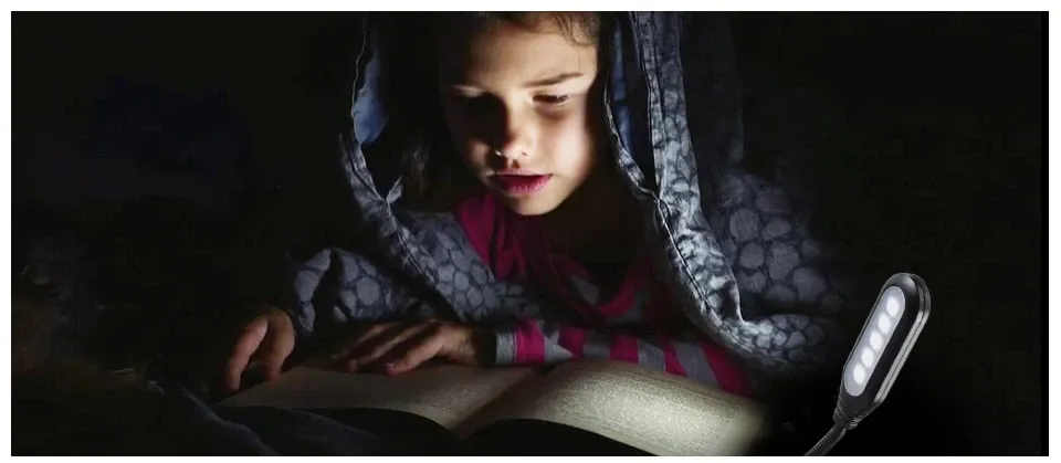 Lampe LED réglable à clipser pour livre