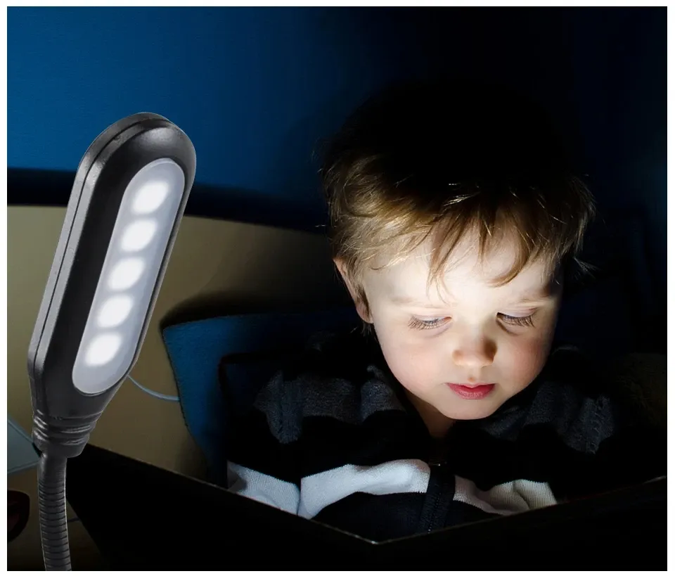 Lampe LED réglable à clipser pour livre
