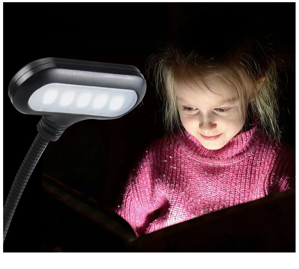Lampe LED réglable à clipser pour livre